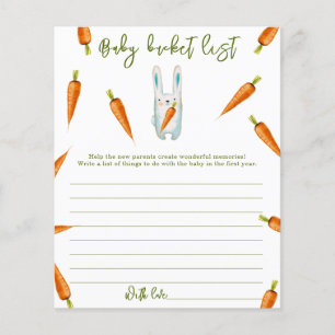 Watercolor cute rabbit - Baby bucket list