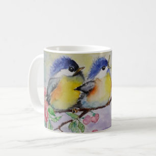 Watercolor - Cute Sparrows Coffee Mug