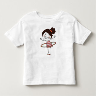 Watercolor Cute Stick Girl Big Smile Beautiful Toddler T-Shirt