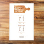 Watercolor Cutting Board Catering Chef Logo Flyer<br><div class="desc">Coordinates with the Watercolor Cutting Board Catering Chef Logo Business Card by 1201AM. A watercolor illustration of a woodgrain cutting board/butcher block along with your name or business name adds the perfect logo to this customisable flyer. Great for chefs, catering companies, meal planning services and more. Illustration and design © 1201AM...</div>