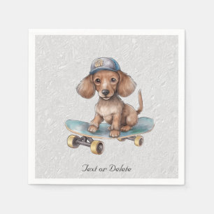 Watercolor Dachshund Napkins