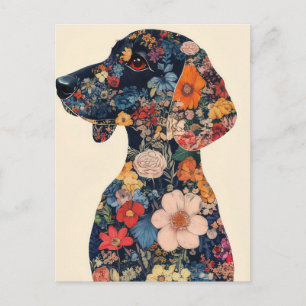 Watercolor Dachshund Postcard