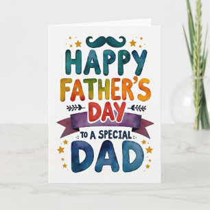 Watercolor Dad Fathers Day Card