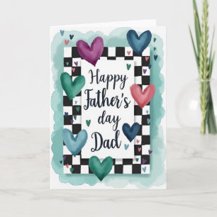 Watercolor Dads Day Love Card