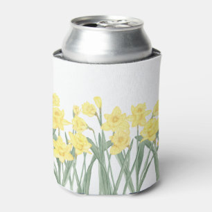 Watercolor Daffodil Can Cooler