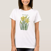 Watercolor Daffodils Flower Portrait Illustration