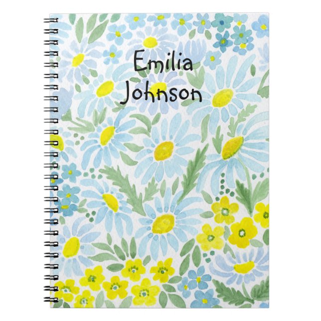 Watercolor daisies notebook (Front)