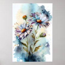 Watercolor Daisies