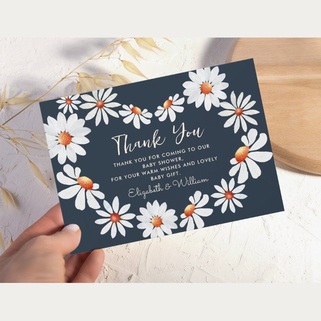 Watercolor Daisy Baby Shower Thank You  (Creator Uploaded)