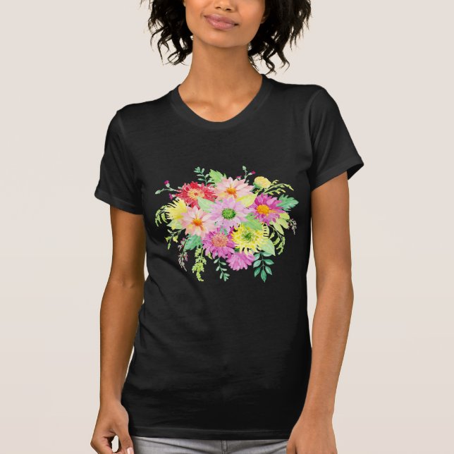 Watercolor daisy bouquet T-Shirt (Front)