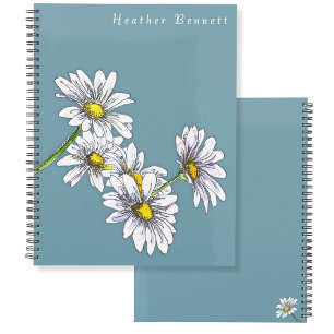 Watercolor Daisy Floral Boho Christmas Gift Planner