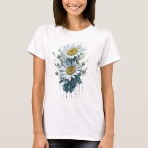 Watercolor Daisy Flower T-Shirt