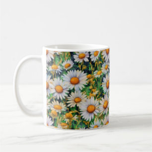 Watercolor Daisy Flowers Garden Coffee Mug