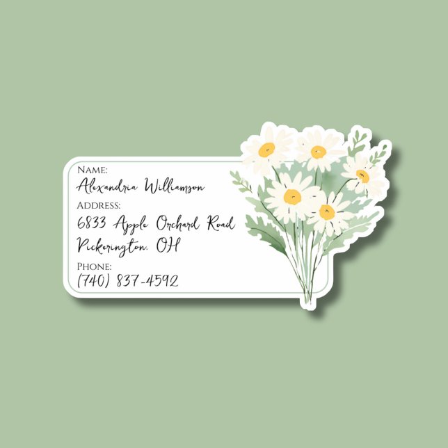 Watercolor Daisy Luggage ID  (Creator Uploaded)