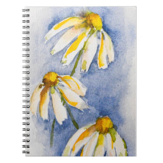Watercolor Daisy Notebook