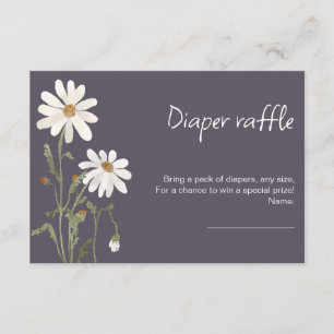 Watercolor daisy wildflower baby shower card