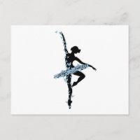 Watercolor dancing ballerina