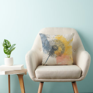 Watercolor Dandelion Cushion