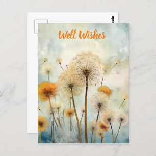 Watercolor Dandelions  Postcard