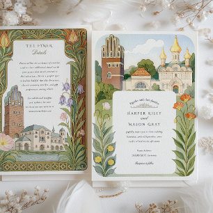 Watercolor Darmstadt Wedding Invitation
