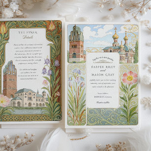 Watercolor Darmstadt Wedding Invitation