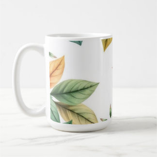 Watercolor decortiv elegant Leaves pattern Coffee Mug