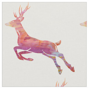 Watercolor Deer Fabric