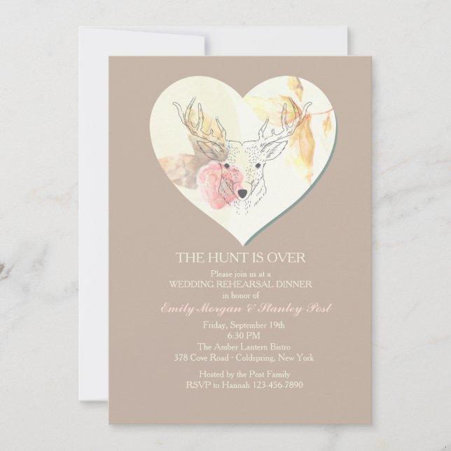 Watercolor Deer Invitation (Front)