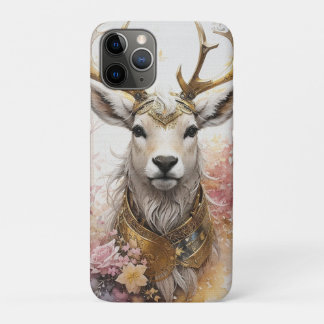 Watercolor Deer Pink colours Modern Modern Floral iPhone 11 Pro Case