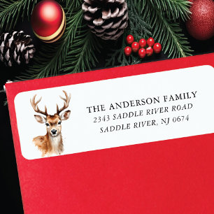 Watercolor Deer Return Address Return Address Label