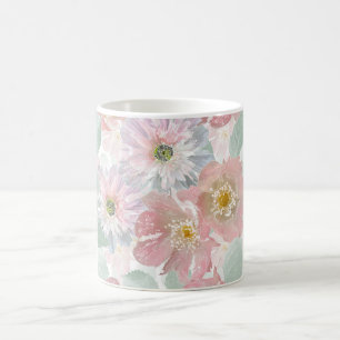 Watercolor delicate flowers. coffee mug
