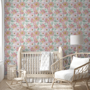 Watercolor delicate flowers.  wallpaper