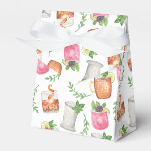 Watercolor Derby Day Mint Julep Drinks Favour Box