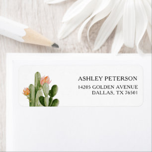 Watercolor Desert Cacti Cactus Return Address Label