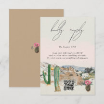 Watercolor Desert Cactus Boho Wedding