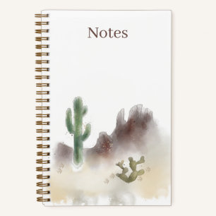 Watercolor Desert Notebook 5.5 x 8.5 College