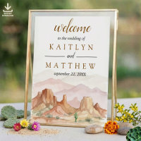 Watercolor Desert Range Wedding Suite - Welcome