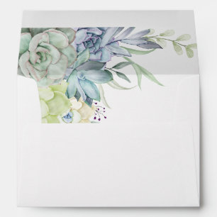 Watercolor Desert Succulents  Envelope