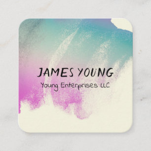 watercolor design  custom business card