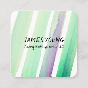 watercolor design custom business card