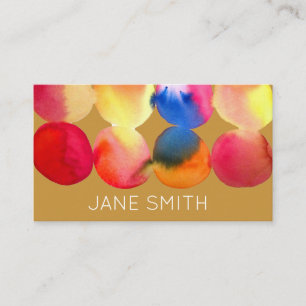 Watercolor design modern stylish creative industry business card