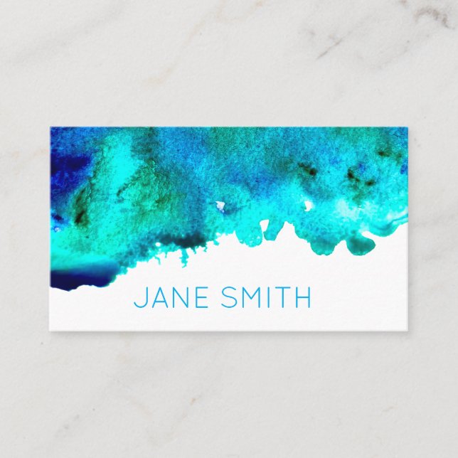 Watercolor design modern stylish creative industry business card (Front)