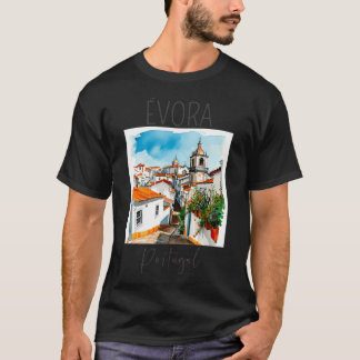 Watercolor Design Of Vora - Portugal T-Shirt