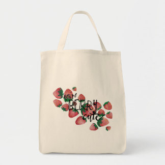Watercolor Design Tote Bag, Berry Cute Bag