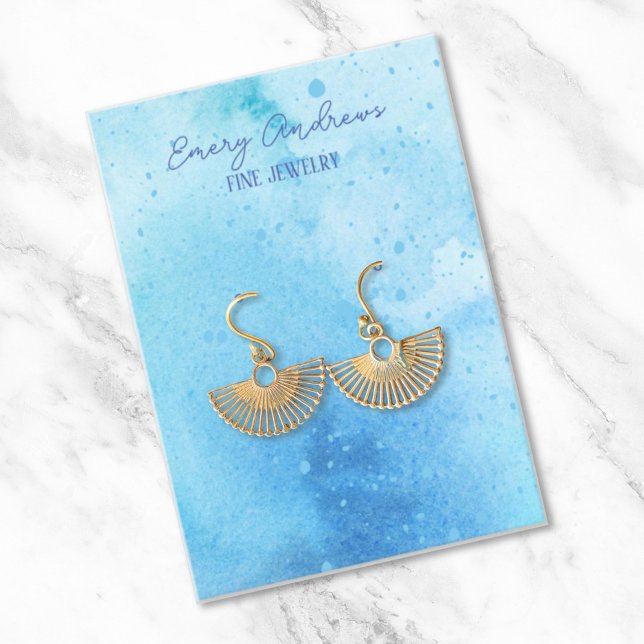 Watercolor Designer Jewellery Earring Holder Displ Business Card (Creator Uploaded)