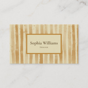 Watercolor Designer Light Brown Chic Business Card