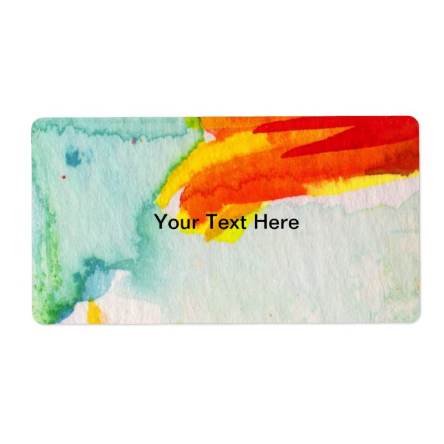 Watercolor Designs Custom Labels (Front)