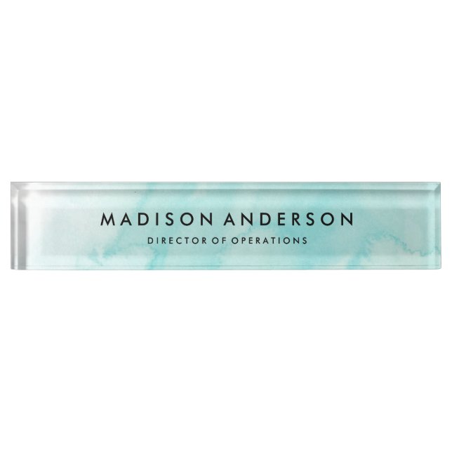 Watercolor Desk Name Plate (Front)