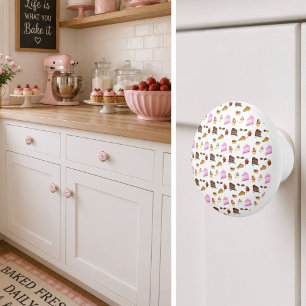 Watercolor Desserts Ceramic Knob