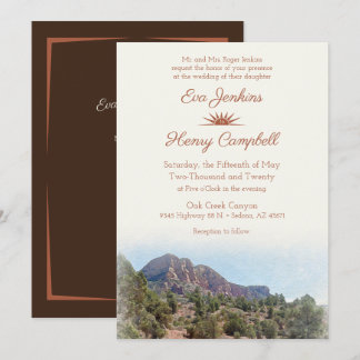 Watercolor Destination: Romantic Desert Invitation